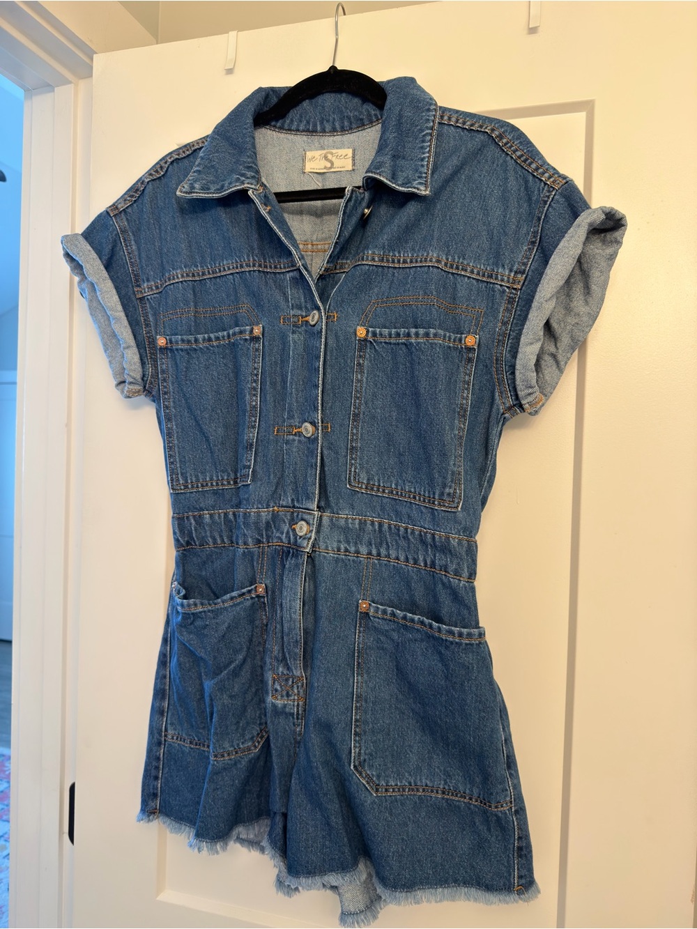 Free People Denim Romper Size S - Worn Once